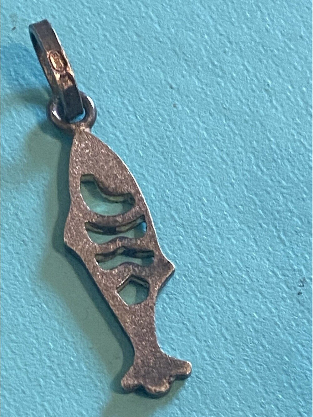 Sterling Silver Jesus Fish Christian Fish Symbol Charm or Pendant - Picture 4 of 4